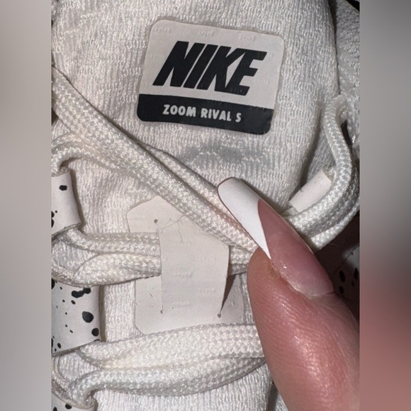 Authentic Nike Zoom Rival S 9 White/Black Paint splatter Track Spike Size 7.5 - Picture 5 of 14